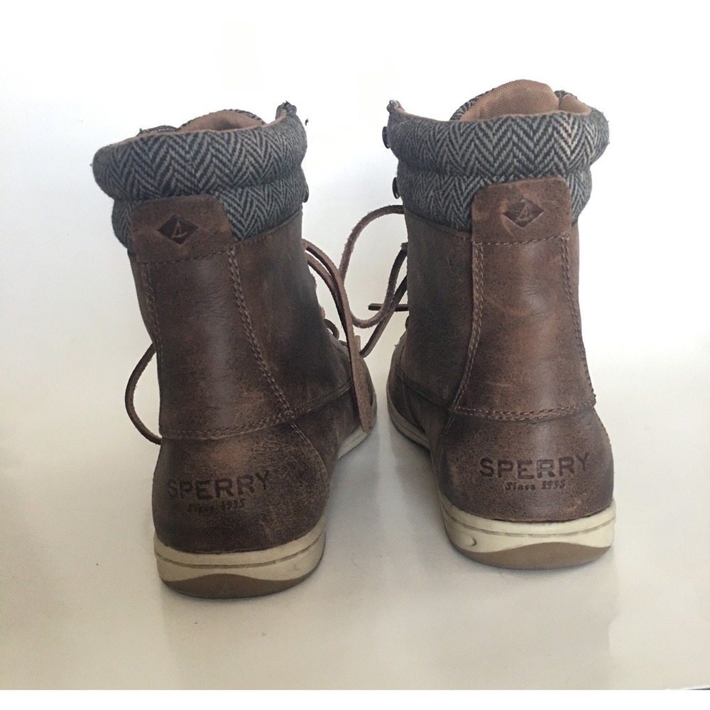 SPERRY Top Sider Women's Size 7.5M Brown Leather Ankle Boots. EUC - Picture 13 of 16